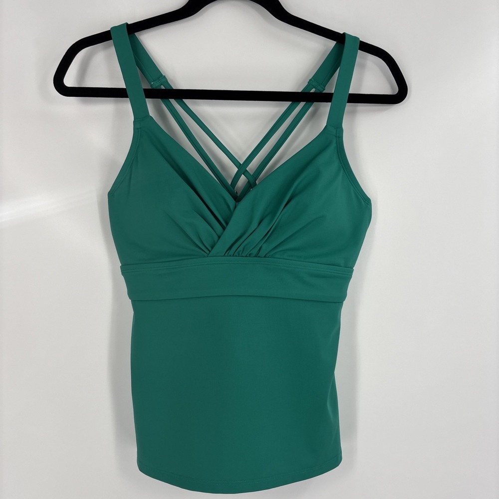 NWT Title Nine Aria Underwire Tankini Top - Green - Size 34C